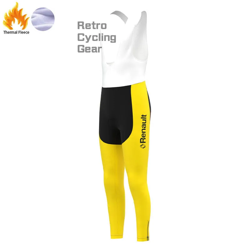 Renault Yellow Fleece Retro Cycling Kits