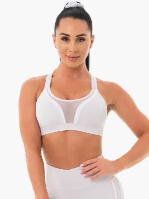 Ryderwear Collide Mesh Contour Sports Bra - Pebble Grey