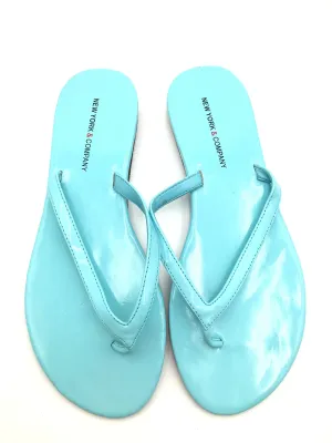 Sandals Flip Flops By New York And Co In Blue, Size: 7