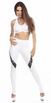 Sexy Military Force Supportive Blueberry Digital Camouflage Sports Bra Top - White/Blue