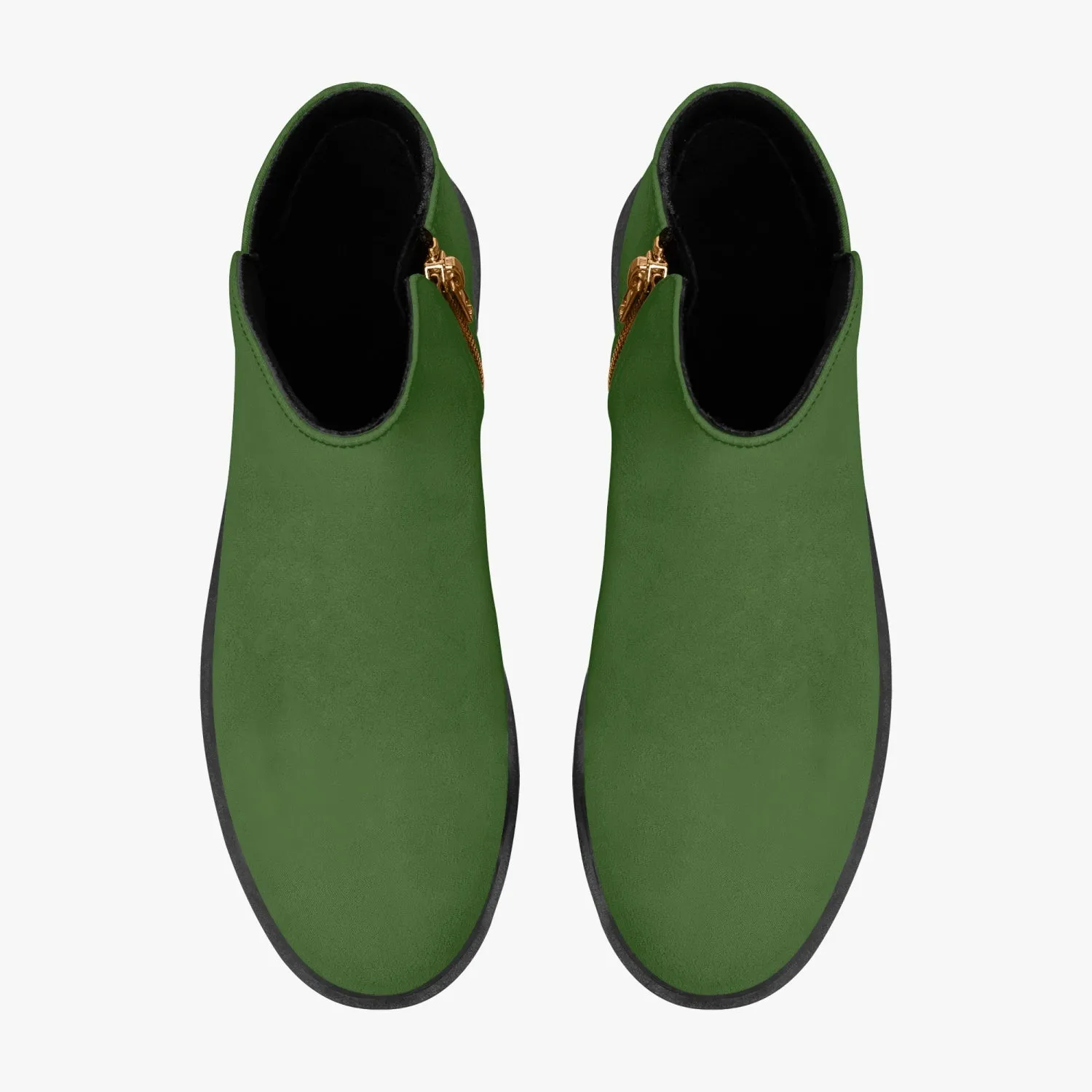 Sixty Eight 93 Logo White Forest Green Suede Zipper Boots