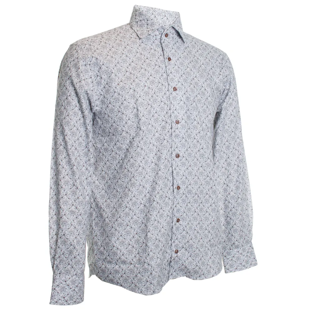 Slate Paisley Roll Collar