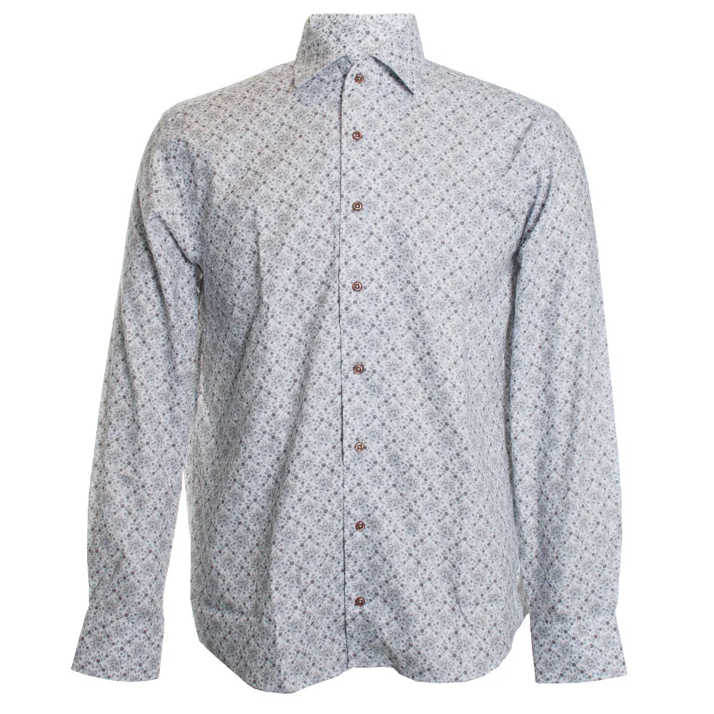 Slate Paisley Roll Collar