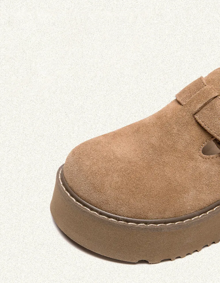 Spring Autumn Suede Platform Shoes