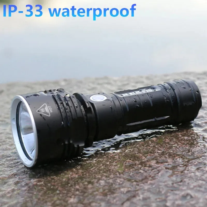 Super Bright P70 LED Edc Aluminum Miniature 10000 Lumen Electric Camping Flash RechargableSearchlight Torch Light Flashlight