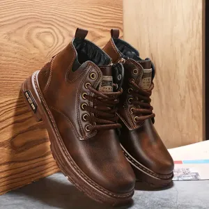 SWASTIKA™ LACE-UP VINTAGE WINTER BOOTS