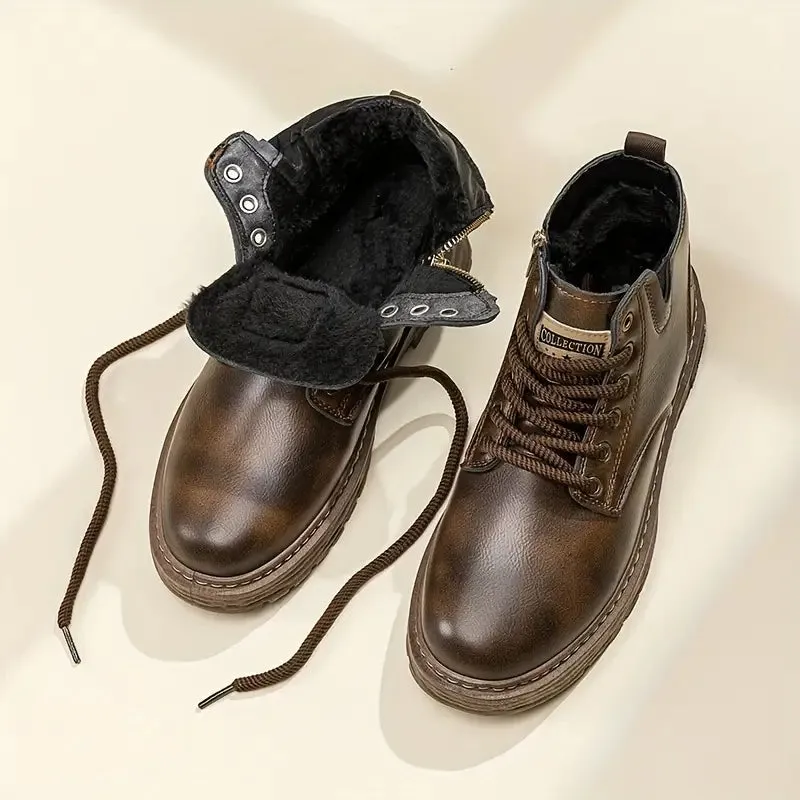 SWASTIKA™ LACE-UP VINTAGE WINTER BOOTS