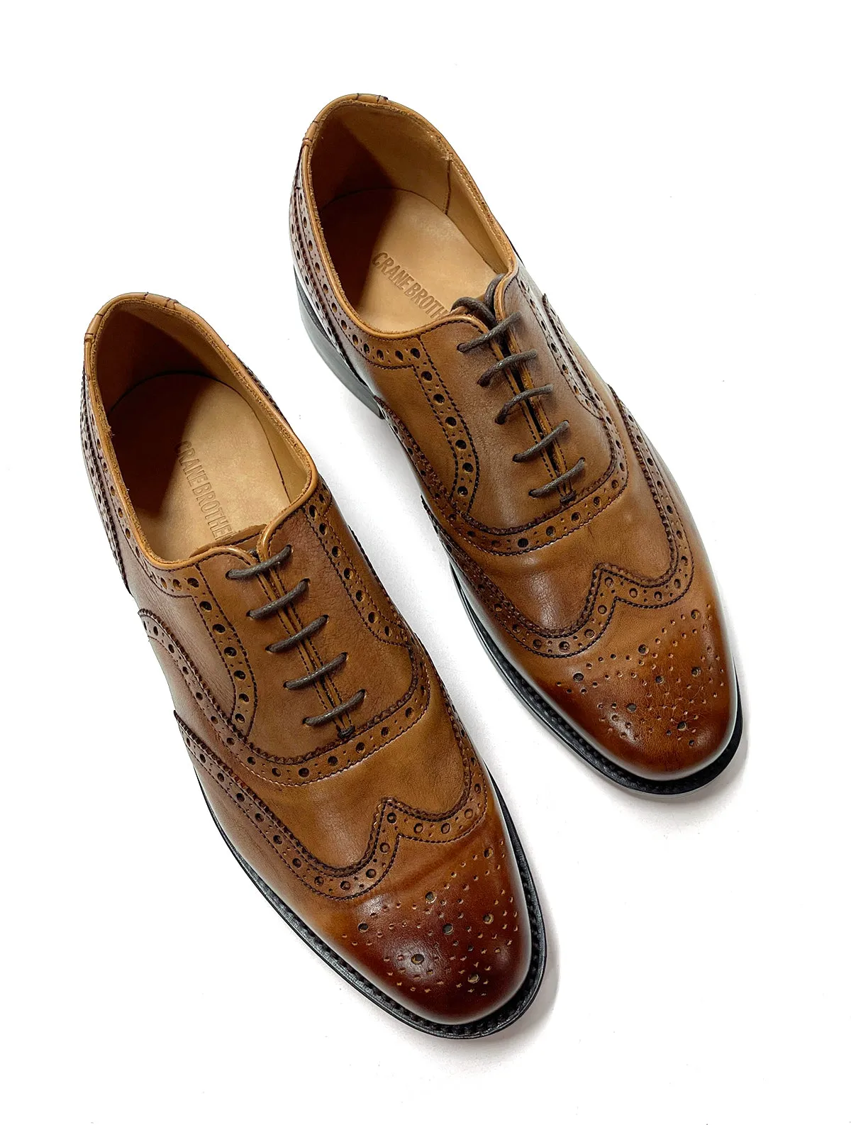 Tan Made in England Belgrave Brogue Shoe