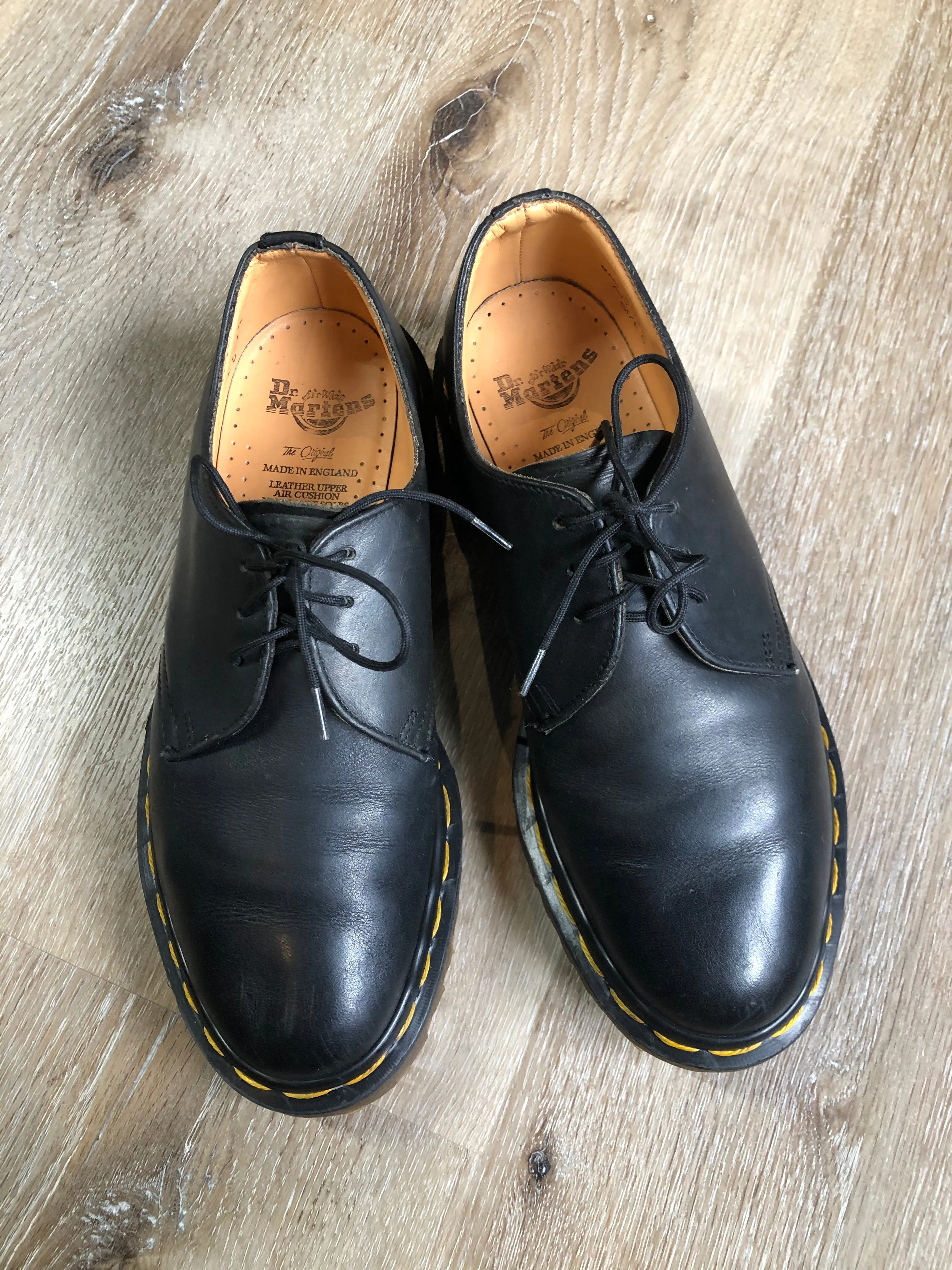 Vintage Doc Martens Originals 1461 Black Smooth Leather Oxford Shoes, Made in England, SOLD