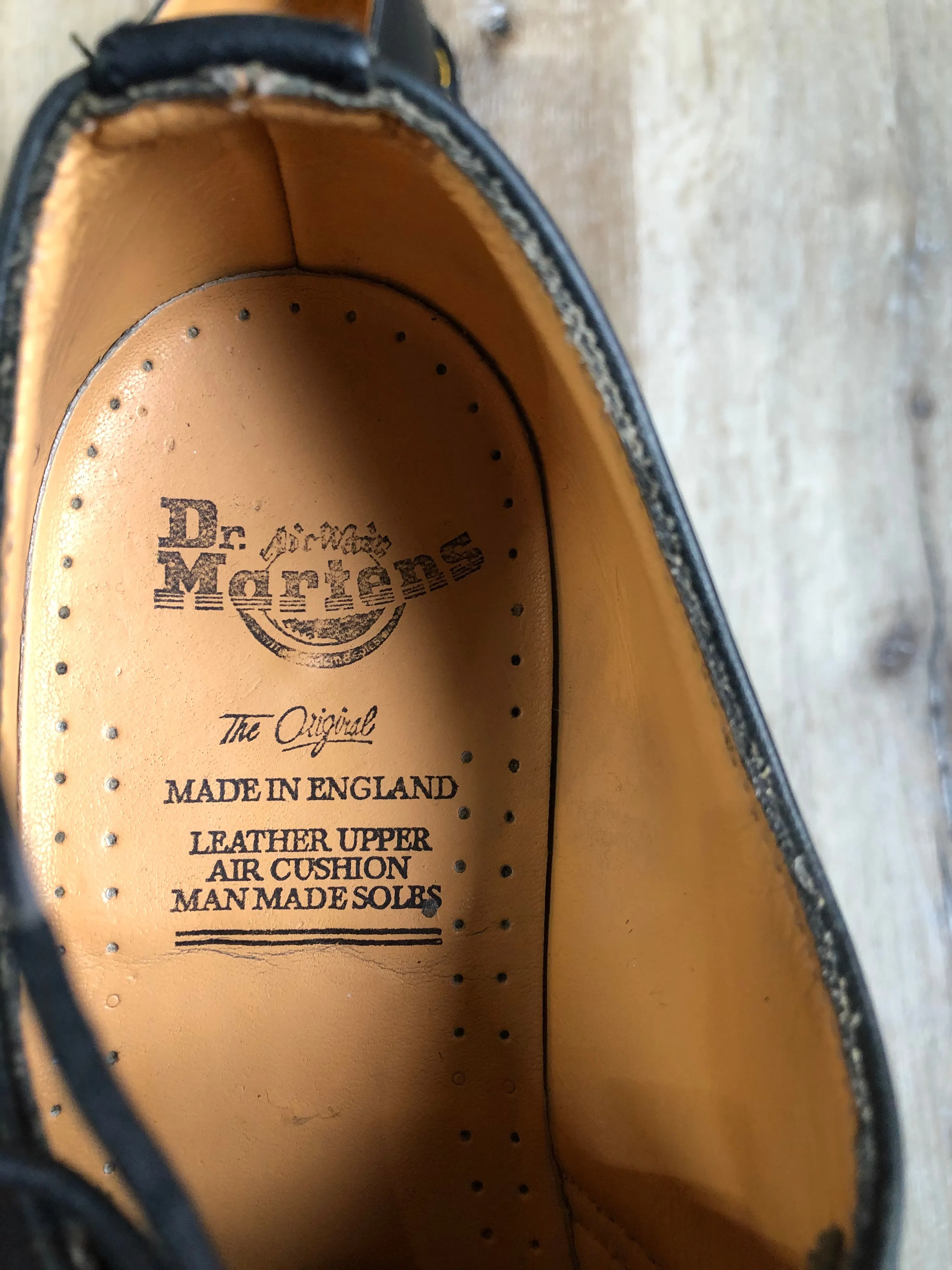 Vintage Doc Martens Originals 1461 Black Smooth Leather Oxford Shoes, Made in England, SOLD