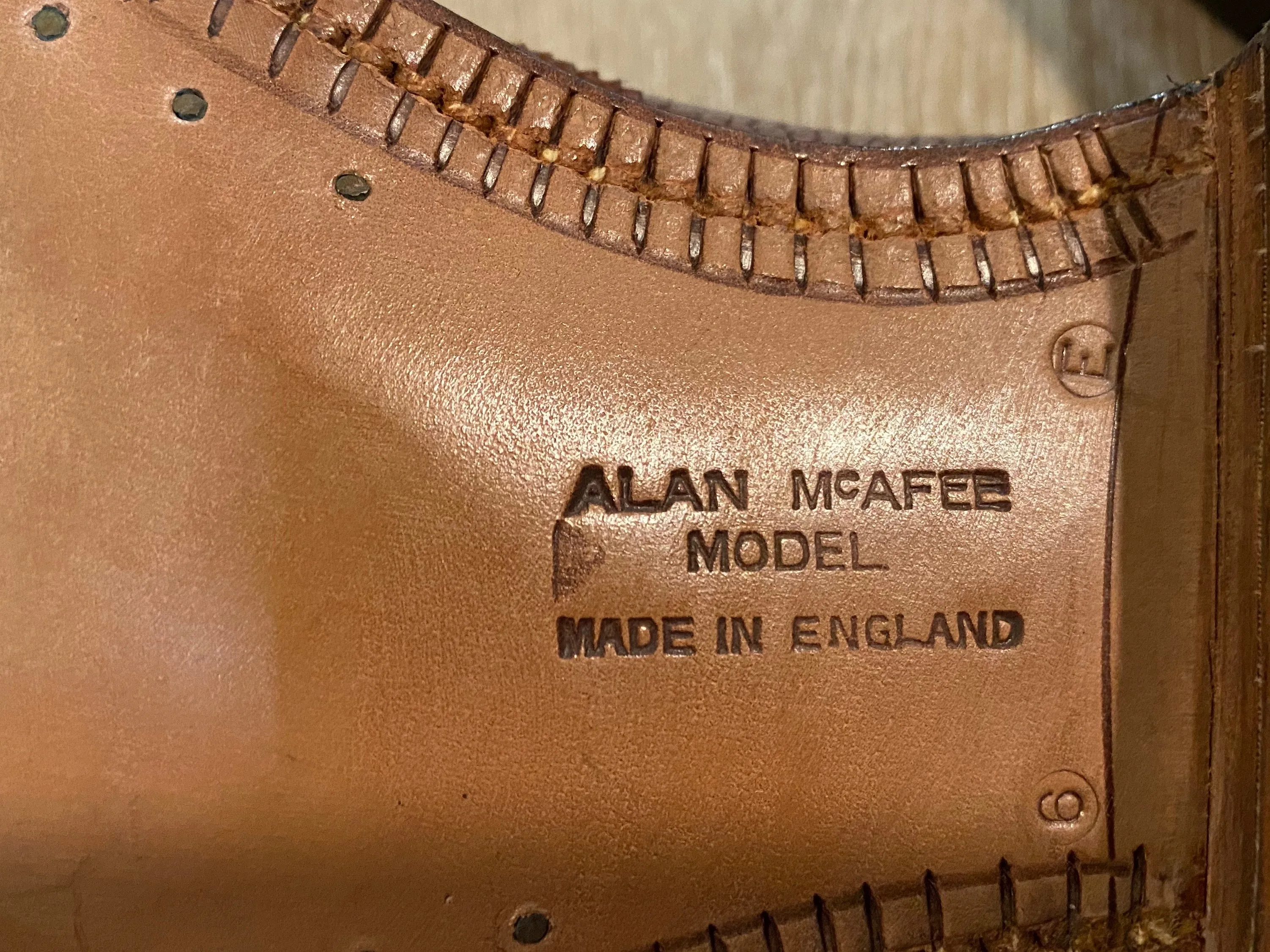 Wingtip Brogue Alan McAfee Derby Shoes 6M 38/39 (England), SOLD