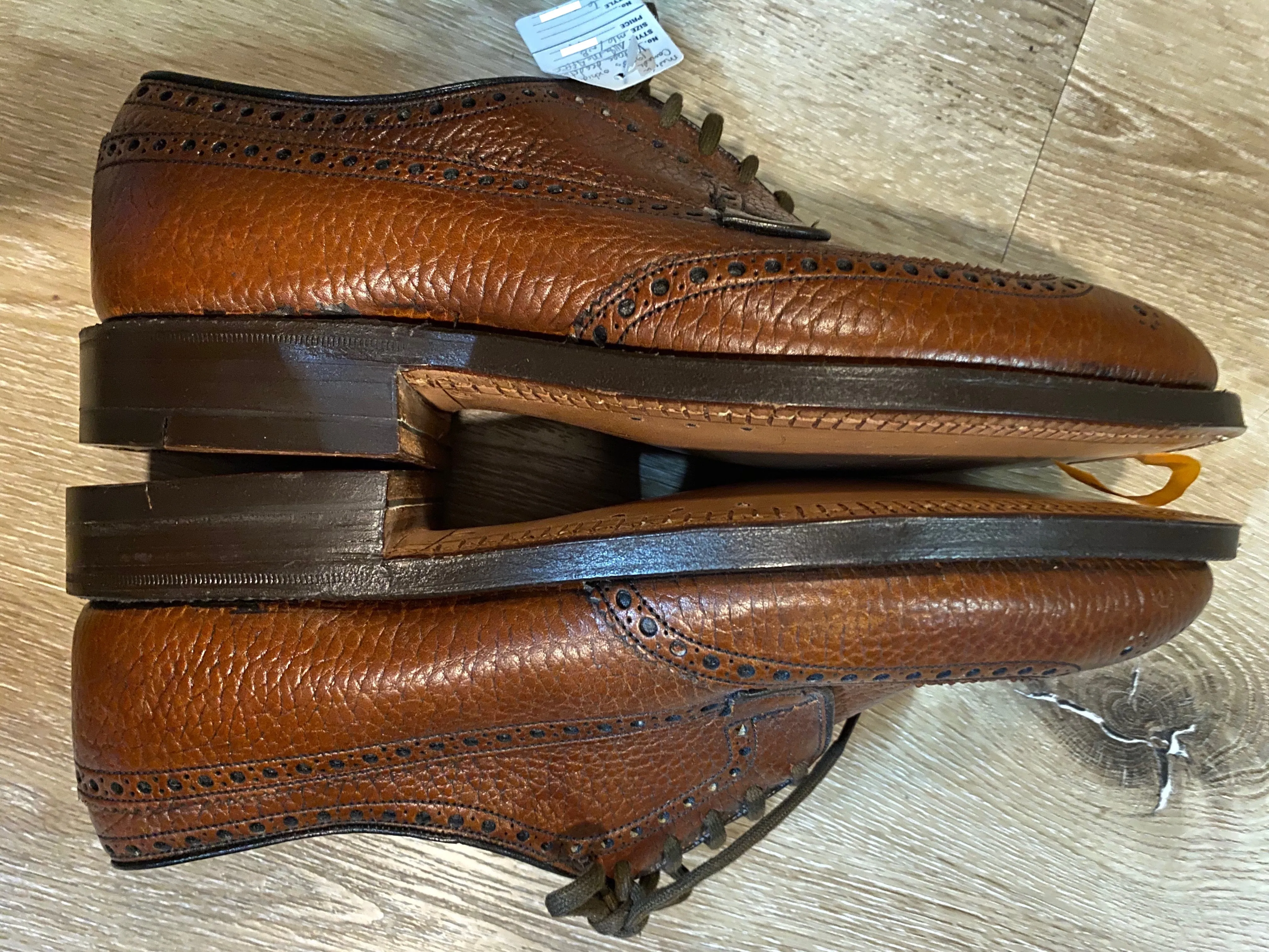 Wingtip Brogue Alan McAfee Derby Shoes 6M 38/39 (England), SOLD