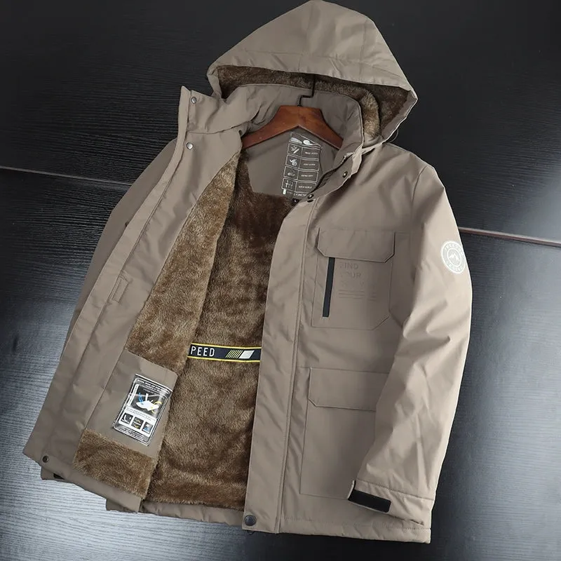 Winter Warrior: Fleece-Lined Windproof Coat