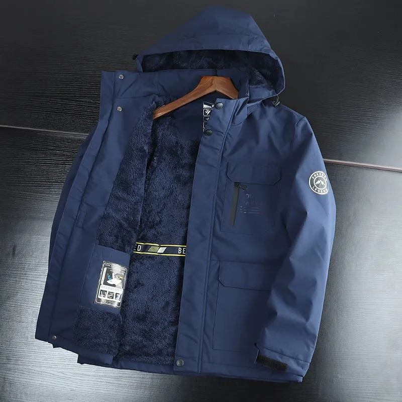 Winter Warrior: Fleece-Lined Windproof Coat