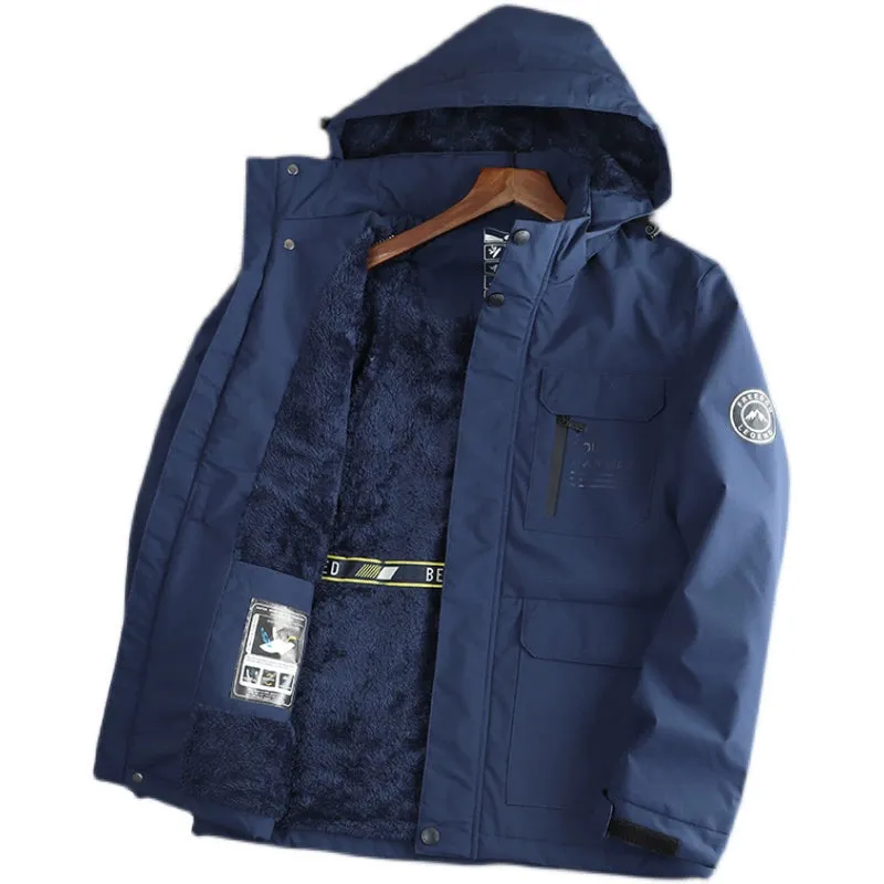 Winter Warrior: Fleece-Lined Windproof Coat