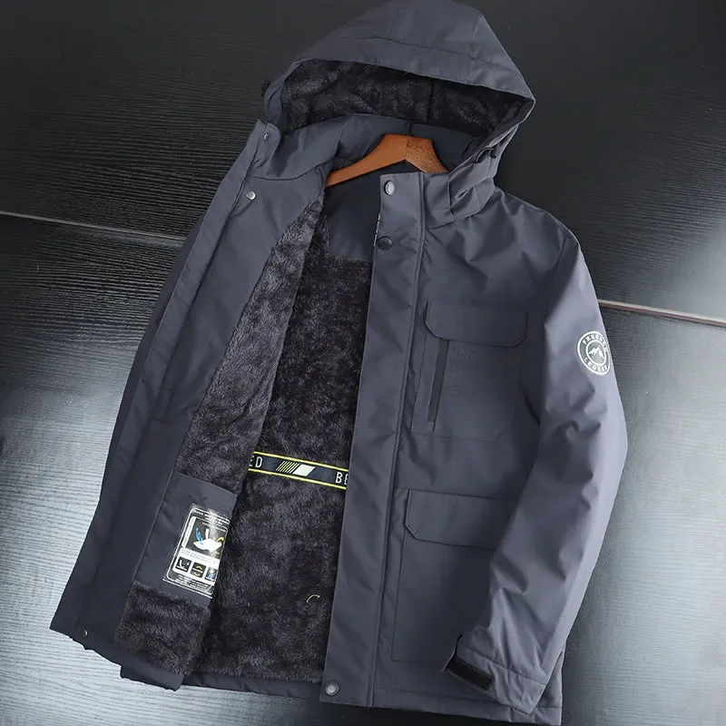 Winter Warrior: Fleece-Lined Windproof Coat