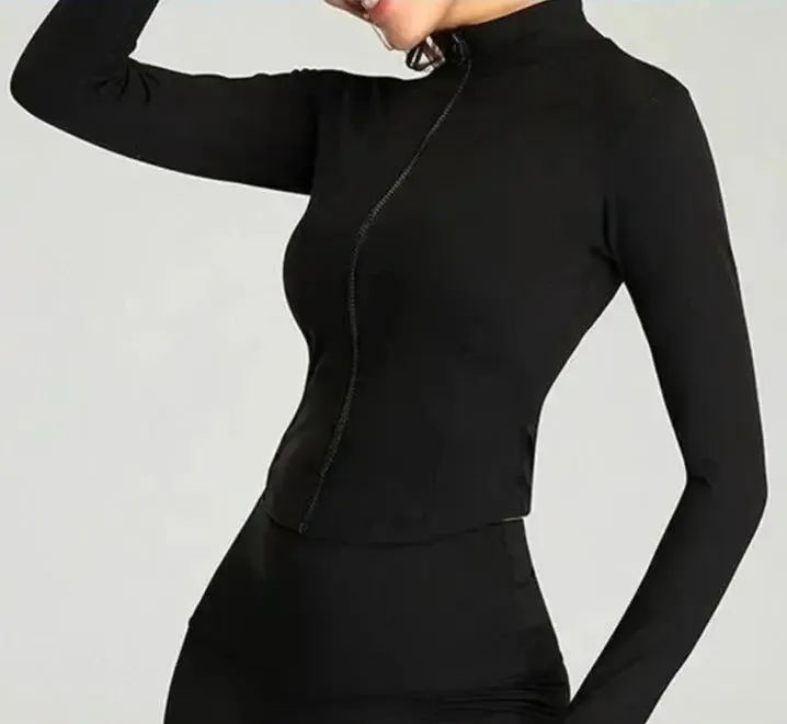 Women Fitness Jacket Slim Fit Long Sleeved