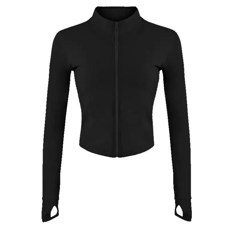 Women Fitness Jacket Slim Fit Long Sleeved