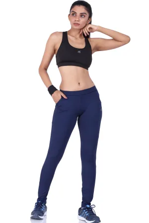 WOMEN SOLID MID RISE NARROW PANT