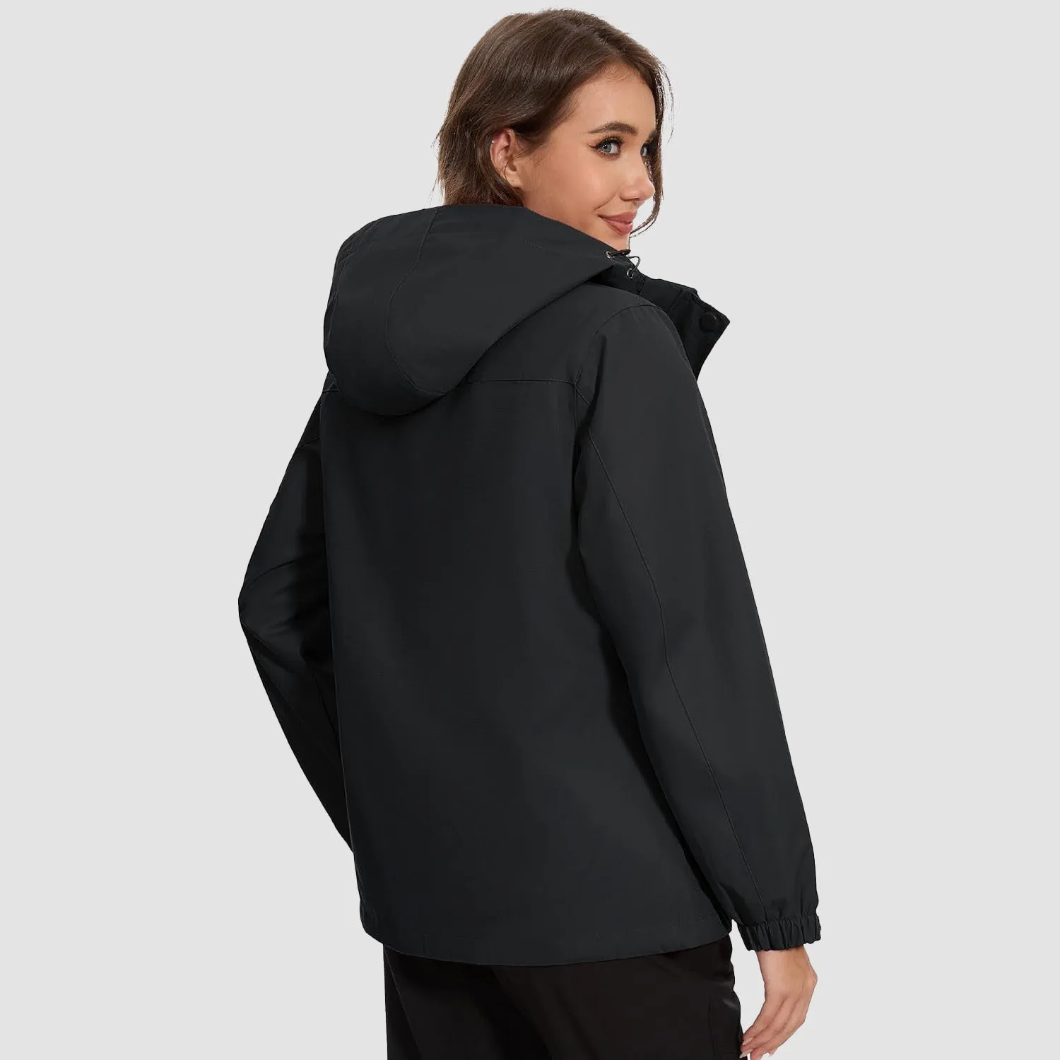 Women's 3 in 1 Ski Jacket Water Resistant Winter Snow Coat Warm Fleece Lined Windproof Hiking Rain Outwear