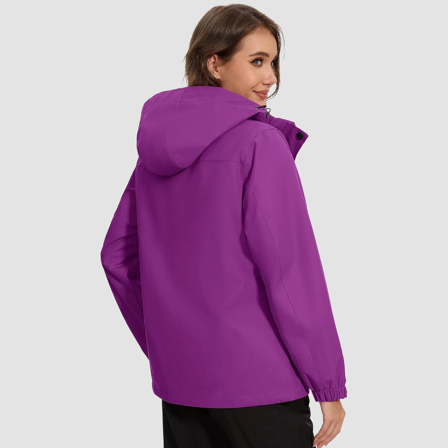 Women's 3 in 1 Ski Jacket Water Resistant Winter Snow Coat Warm Fleece Lined Windproof Hiking Rain Outwear