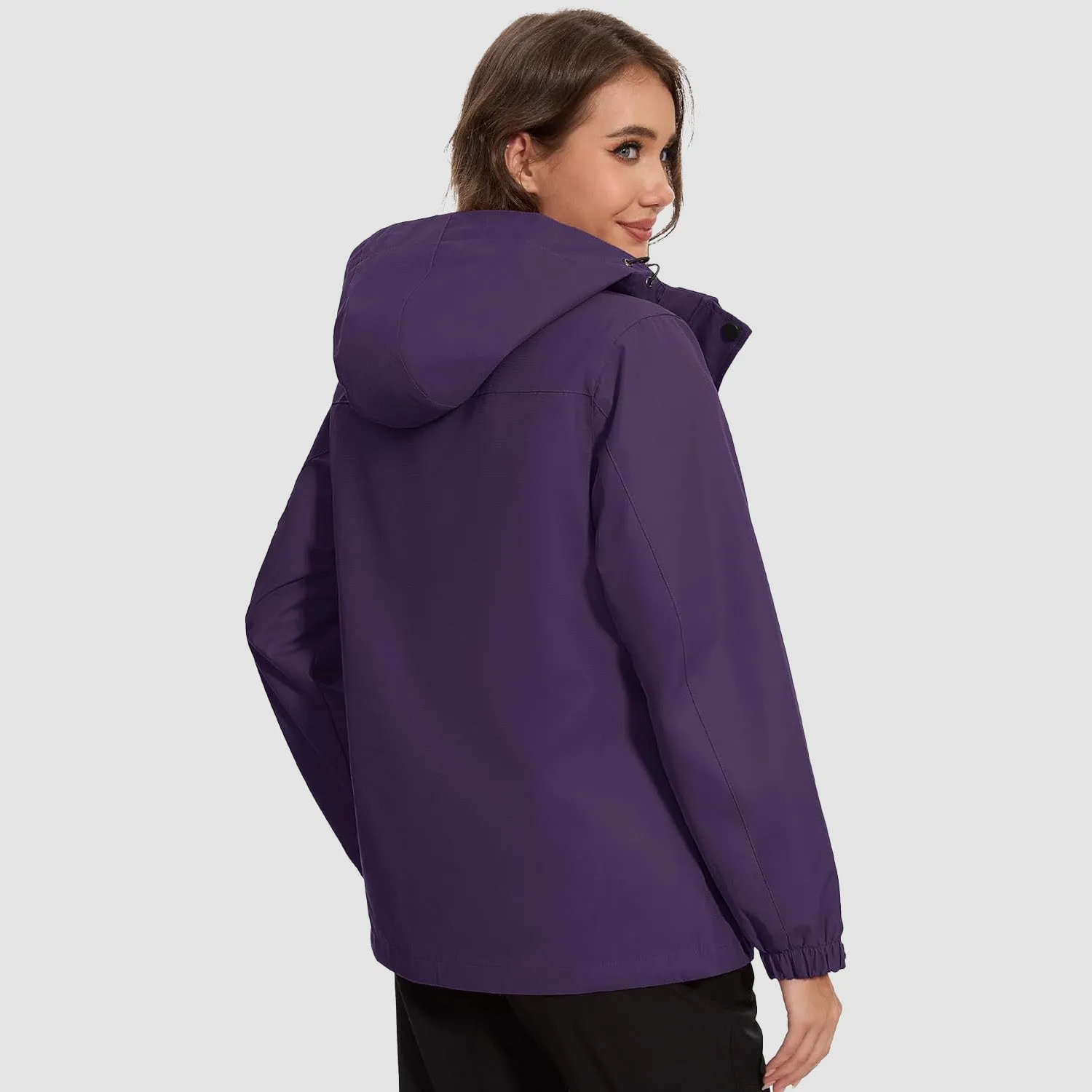 Women's 3 in 1 Ski Jacket Water Resistant Winter Snow Coat Warm Fleece Lined Windproof Hiking Rain Outwear