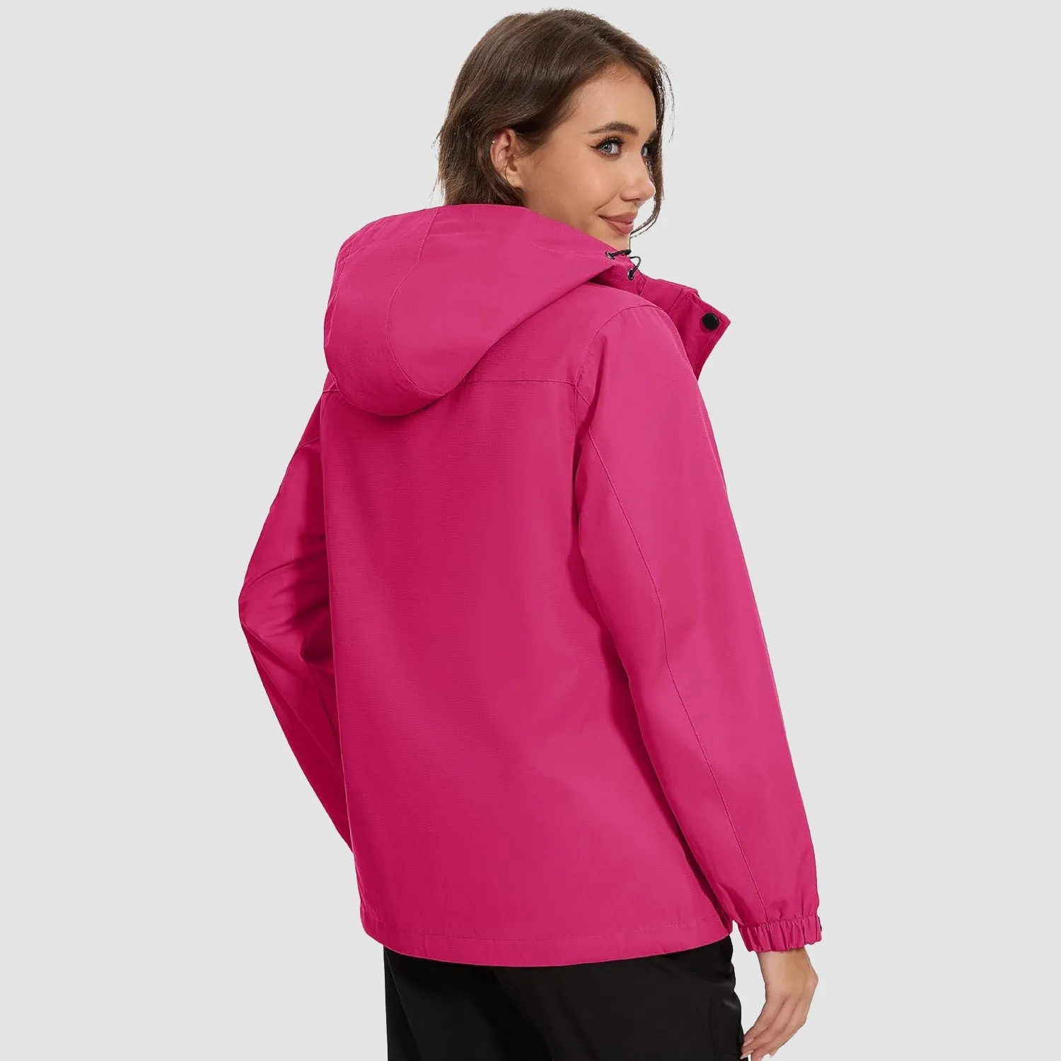 Women's 3 in 1 Ski Jacket Water Resistant Winter Snow Coat Warm Fleece Lined Windproof Hiking Rain Outwear