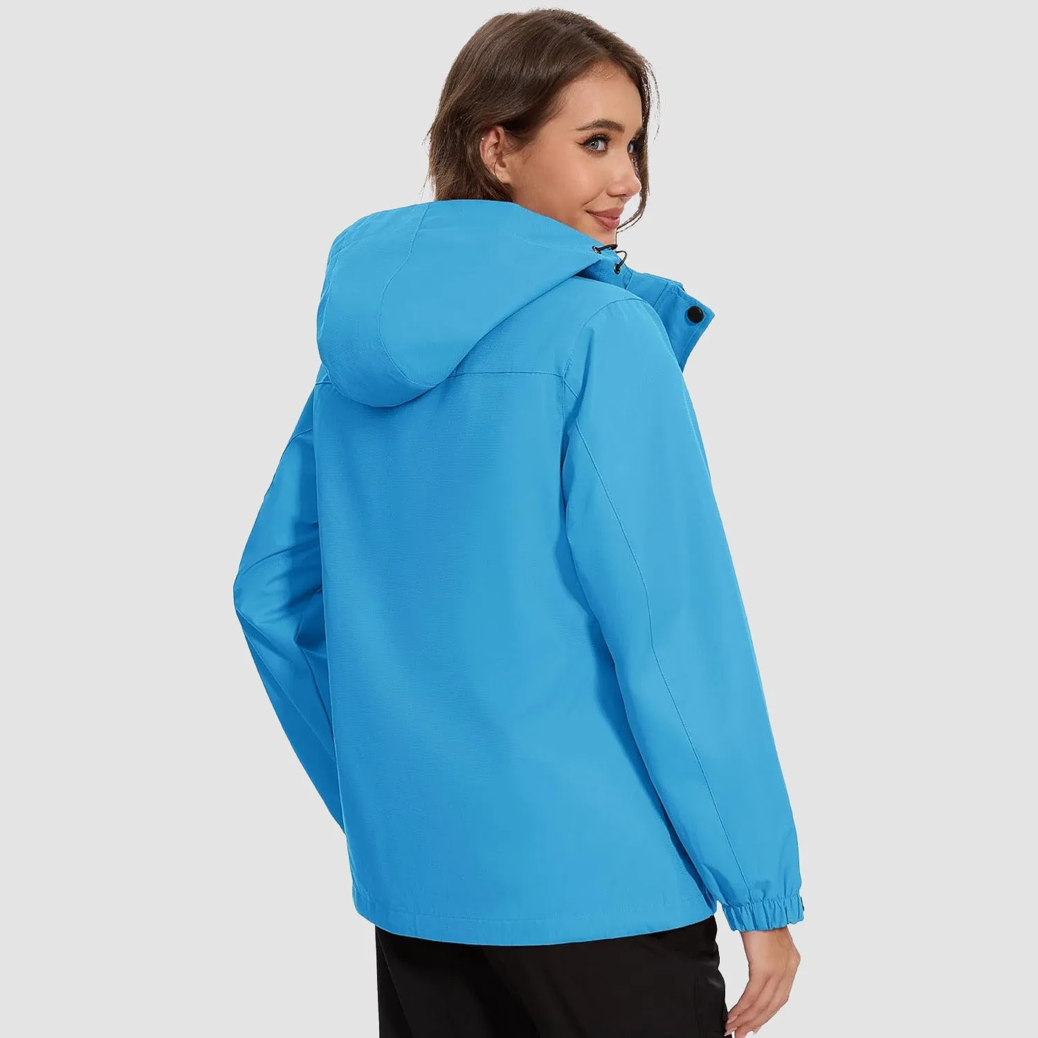 Women's 3 in 1 Ski Jacket Water Resistant Winter Snow Coat Warm Fleece Lined Windproof Hiking Rain Outwear