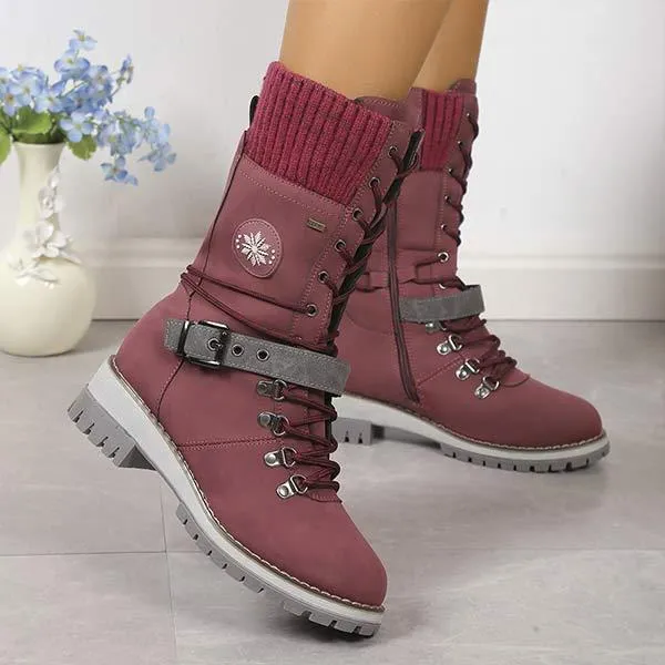 Women's Thick Warm High-Calf Snow Boots 87172176C
